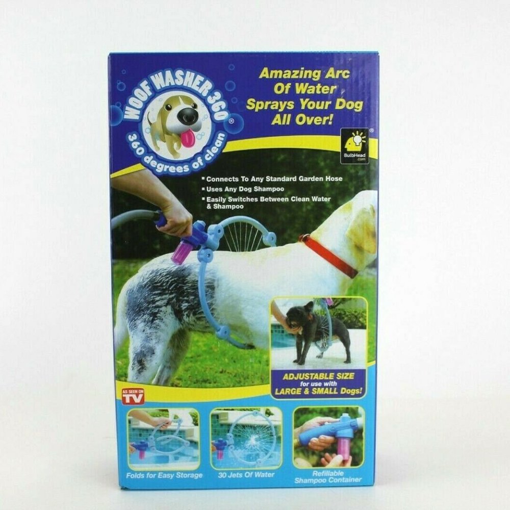 Woof Washer 360 Degree Adjustable Dog Washing System Re Usable Fun & Easy To Use